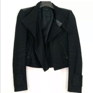 Gucci Cupro Lined Cashmere W38 Cropped Blk Jacket